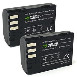 Wasabi Power Battery (2-Pack) for Pentax D-LI90 and Pentax 645D 645Z K-01, K-1, K-1 II, K-3, K-3 III, K-5, K-5 II, K-5 IIs, K-7
