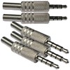 CESS 3.5mm 4-Pole TRRS Male Construction Plug Repair Headphone Jack
