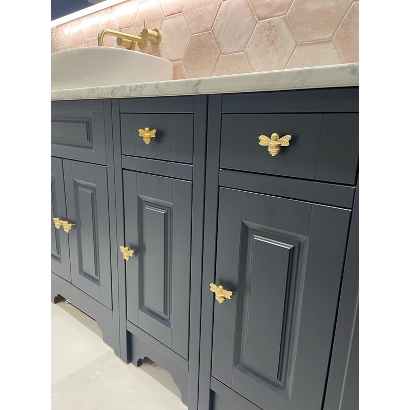 Brass bee 2 x Solid Drawer Knob Handles | Drawer