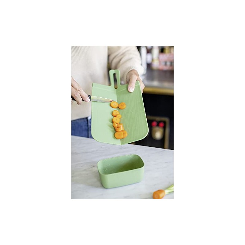 Snap S Chopping Board Natural Leaf Green