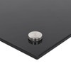 vidaXL Black Kitchen Backsplash Tempered Glass 27.6"x23.6" - Scratch Resistant