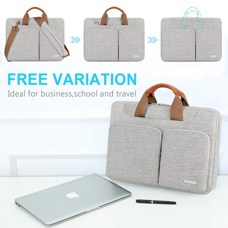 Lacdo 360° Protective Laptop Shoulder Bag for 15 inch New