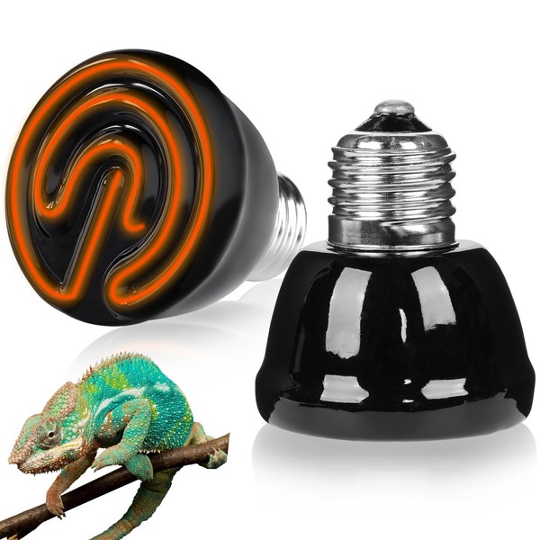 2pcs 75W Lámparas de Calor para Reptiles, 110V Bombilla de