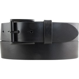 BELTINGER Jeans Belt with Roller Buckle Made of Full Cowhide Leather 4 cm | High-Quality Leather Belt for Men 40 mm | Men's Belt Made in Italy, black, silver