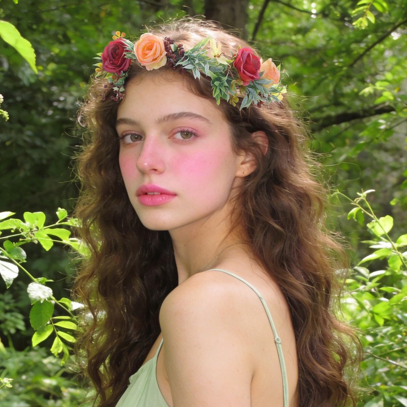 Flower Crowns for Women - Artificial Rose Flower Crown Flower