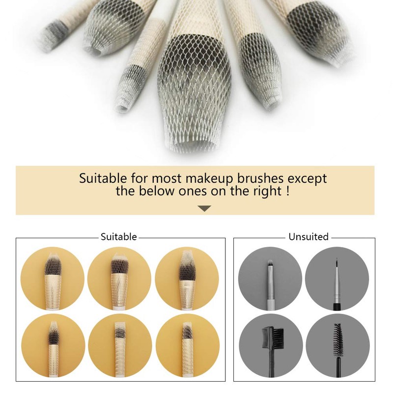 Dreamlover Makeup Brush Protector, Makeup Brush Cover, 50 Pieces