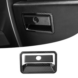 PDKLIN for F150 Glove Box Latch Handle Cover Trim Compatible with Ford F150 2015-2020 Carbon Fiber Interior Accessories