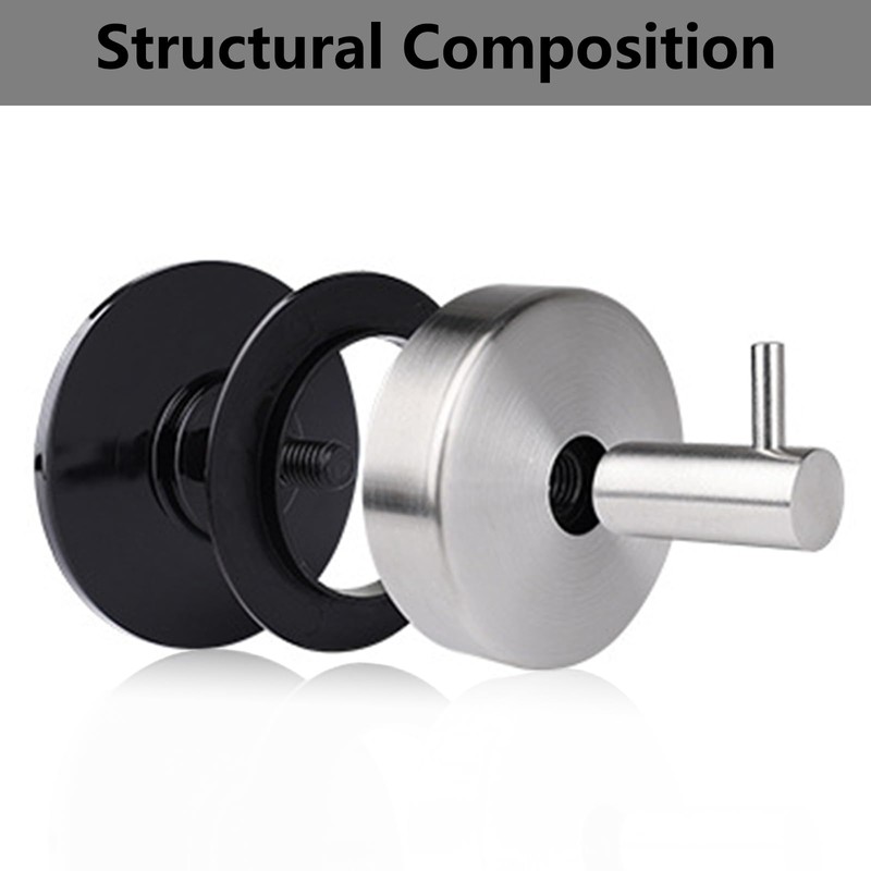 DOJASOHILMI 2PCS Strong Vacuum Suction Cup Hooks - Stainless Steel