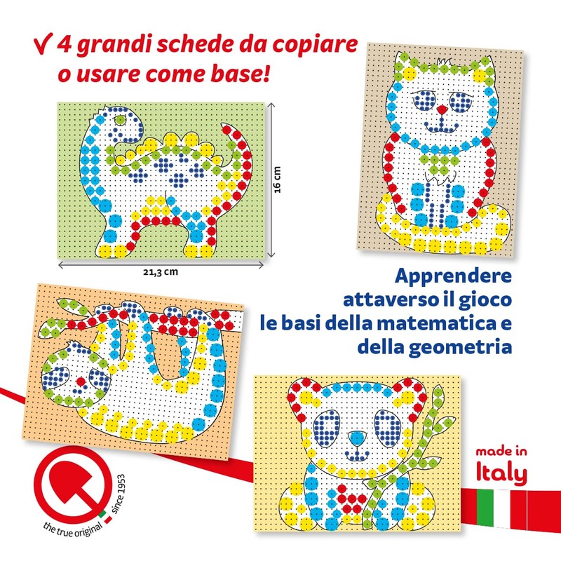 Quercetti Fantacolor Tab, Gioco Chiodini per Bambini con 150 Chiodini
