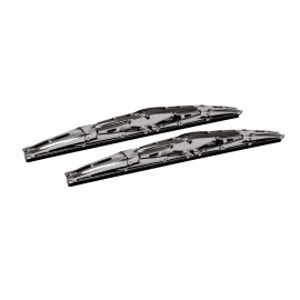 Neutron Motorsports 18" Inch Chrome Double Dual Blade Universal Windshield Wiper 2PC Set All Season
