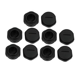 sourcing map PG13.5 Nylon Male Thread Cable Gland End Cap Cover Black Pack of 10
