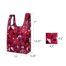 Wrapables Unisex's Small Jolibag Collection Reusable Shopping Bag Grocery, Cat & Dog Faces