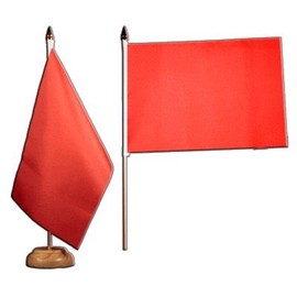 Table Flag Table Flag Plain Red with Sticker, FRITZE®