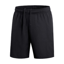 RAKUKOU Men's Shorts, Sports, Shorts, Breathable, Quick Drying, Half Length, Plain, Running, Black