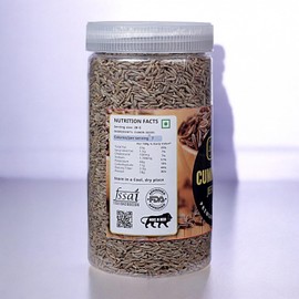 J J Crunch N Munch Cumin Seeds Whole (Jeera) Spice, 180g, All Natural, Gluten Free, NON-GMO, Vegan, Indian Origin