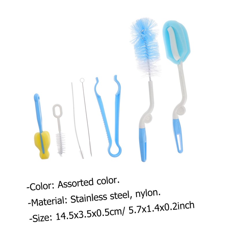 SAFIGLE 1Set Bottle Cleaning Brush Nylon Straw Bottle Scrubber for