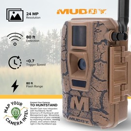 MUDDY Mitigator Cellular 24MP Imaging Trail Camera (2-Pack) Bundle with Trail Camera Holder (2-Pack), SDHC UHS-I Memory Card (2-Pack), and High Speed Card Reader (7 Items)
