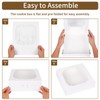 Moretoes 45pcs Pie Boxes 12x12x2.5 Inches White Cookie Boxes Bakery
