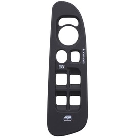 Obaee Cubierta para interruptor de control de ventana, panel de interruptor de puerta lateral del conductor compatible con Dodge Ram 1500 2500 3500 2002-2009, color negro