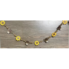 Hobby Lobby Spring 2025 Sunflower Highland Cow “Hello” 38in Small Garland Decor