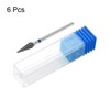 sourcing map 6pcs 120-140 Grits Diamond Grinding Bit 4.2mm Bullet-Head