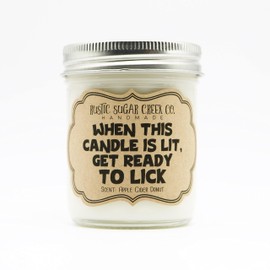 When This Candle Is Lit Get Ready To Lick Candle Naughty Gifts for Women Funny Gifts for Men Naughty Gifts For Him Husband Gifts Boyfriend Candle Anniversary Gifts for Couples