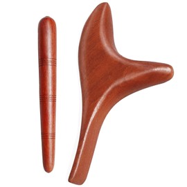 [LUYING] Pear Tree Massage Bar Pressure Point Push Bar Natural Wood Easy to Press Full Body Use Improves Wrinkles Promotes Blood Circulation Eye Strain Foot Sole Neck Shoulder Palms Back Foot Set of 2