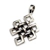 Tibetan Endless Knot Perveu Silver 925 Pendant Pen Top, Silver,