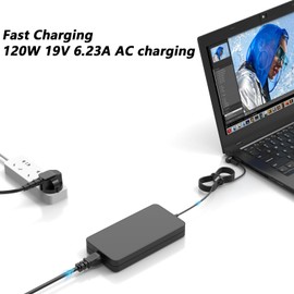 ADP 120 W Power Supply Charging Cable for ASUS ROG/VivoBook N550JV N705 N552 FX503 FX504 N752 G56 G60 G73 G73s G74s G552 GL552 GL703 G750 G750 G77 52 Gl5 551jm Gl771jm G741jm G771jm G56jk N550jx (5.5