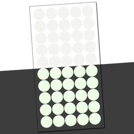 50 Luminous Stickers Dots in Set Glow-in-the-Dark Phosphorescent Wall Stickers Marking Note Film (K008) Circles