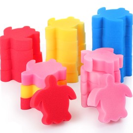 Chuangdi Chuangdi 24 Pieces Hot Tub Sponge, Turtle Oil Scum Absorbing Absorber for Spa and Swimming Pool (Blue, Red, Yellow, Pink)