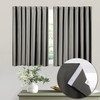 Muamar Velcro Blackout Curtains for Bedroom 2 Panels with Tiebacks(Grey,