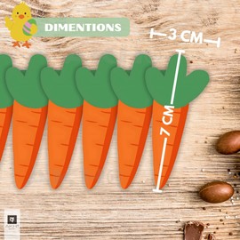 AKH® Easter Foam Carrots Stickers for Crafts | Pack of 16 | Easter Bonnet Decorations, DIY Kids Craft Stickers, Carrots Sticker for Cards, Party Favours Colourful | Peel & Stick