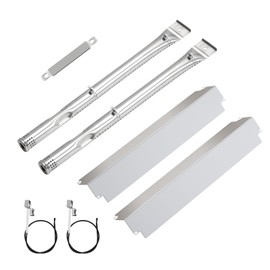 Replace parts Grill Repair Kit Replacement for Charbroil 463243911 463243812 T-22D 463246910 463270614 463270613 Gas Grill,Heat Plates,Burner Tube,Carryover Tube and Igniter for Char-Broil 2 Burners