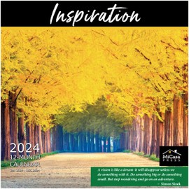 MICASA Inspiration with Motivational Quotes 2024 Hangable Monthly Wall Calendar | 12" x 24" Open | Thick & Sturdy Paper | Giftable
