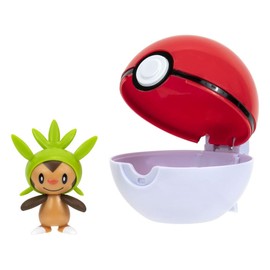 Pokémon PKW3134 Clip'n'Go Poké Balls – Igamaro & Poké Balls, Poké Ball Oficial con figura de 5 cm