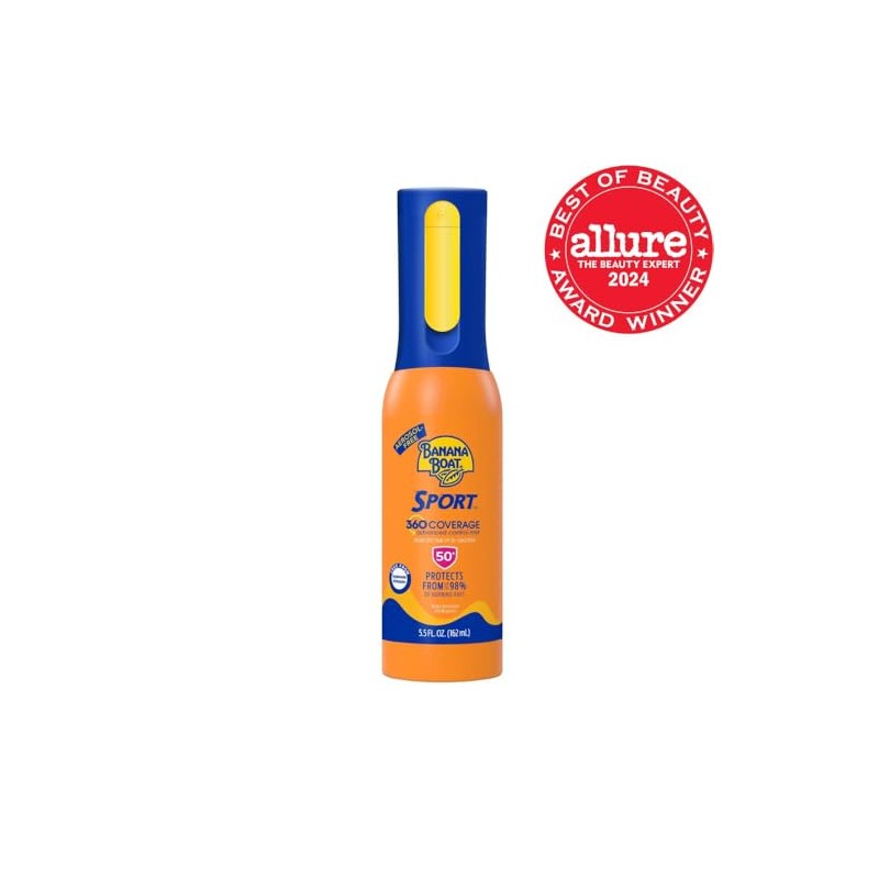 Banana Boat 360 Coverage Sport Sunscreen Mist SPF 50+, 5.5