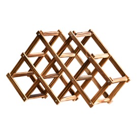 Sertay Holz Faltbar Weinregal, Tisch Weinregal, Holz Tisch Weinregal Klappbarer, Weinflasche Display Halter, Weinregal Freistehender, Geeignet für Küche, Esszimmer, Wohnzimmer oder Weinkeller