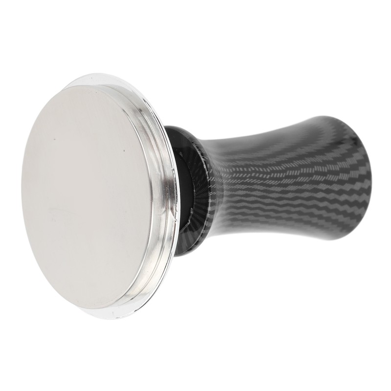 58mm Coffee Tamper Carbon Fiber Elastic Handle Stainless Steel Bottom