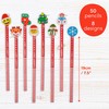 THE TWIDDLERS - 50 Christmas Themed Pencils with Rubber Erasers,