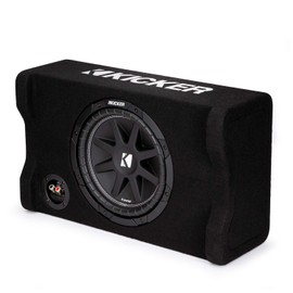 Kicker 48CDF104 Comp 10" Subwoofer in Down Firing Enclosure, 4-Ohm | KICKER