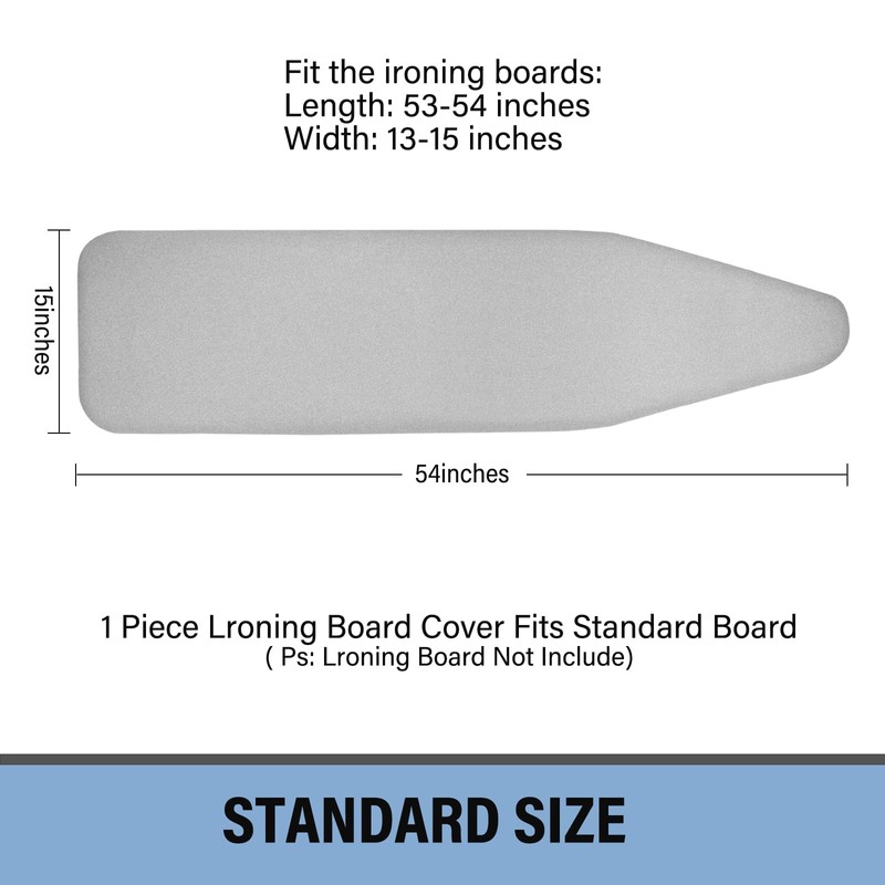 Iwtmm Ironing Board Cover and Pad with Silicone Coating, Thick