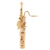 Gold Plating Copper Bassoon Musical Instrument Bassoon Brooch Pin with