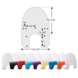 Memphis Shades MEP6250 Clear Windshield (Replacement Plastic For Harley-Davidson 17" Replacement Shield Hd Springer)