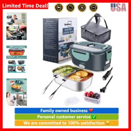 Unbranded Electric Lunch Box 80W Food Heater for Adults, 12/24/110V Portable Lunch Warm...