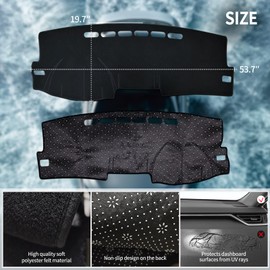 2007-2013 Toyota Corolla Instrument Panel Mat, Instrument Panel Covered with Carpet Anti-Slip Instrument Panel Covered with Sun Glare UV Protector Black