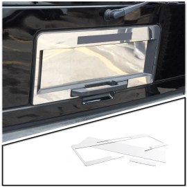 car-king888 Chrome Steel Car Rear License Plate Trim Accessories Kit For Hummer H2 2003-2009