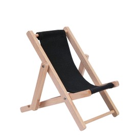 Hanpo Cell Stand Phone Holder, Cell Mount Wood Deck Chair - Desk Stand for Smart Phone 5.5 Inches (Black)