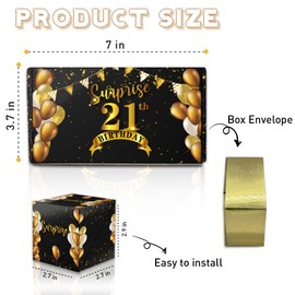 BONETAT Money Box for Money, Perfect Creative Money Gift Box for 21-Year-Old Boys & Girls, Surprise Explosion Box for Cash, Pop-Up Birthday Gift Box, Unique Cash Gift Ideas for Young Adults