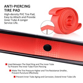 2-Pack 29x1.9/2.35 Bike Inner Tubes with Tire Levers and Rim Strips, 29 Bike Tire Tube Compatible with 29x1.9 29x1.95 29x2.0 29x2.125 29x2.3 29x2.35 Bicycle Tire Tyre Presta Valve 48MM